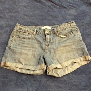 Light blue jean shorts